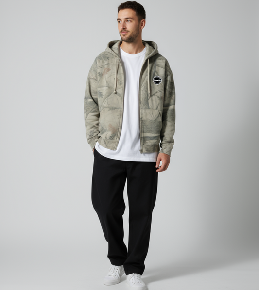 Camouflage cropped hoodie