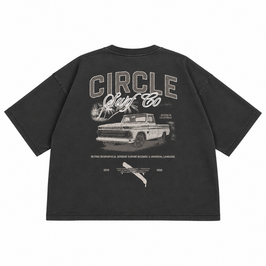 Cropped wash T-shirt