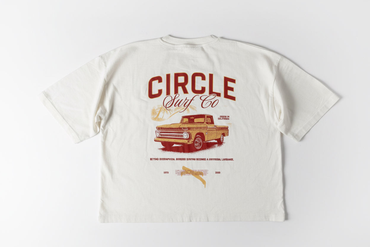 Cropped wash T-shirt