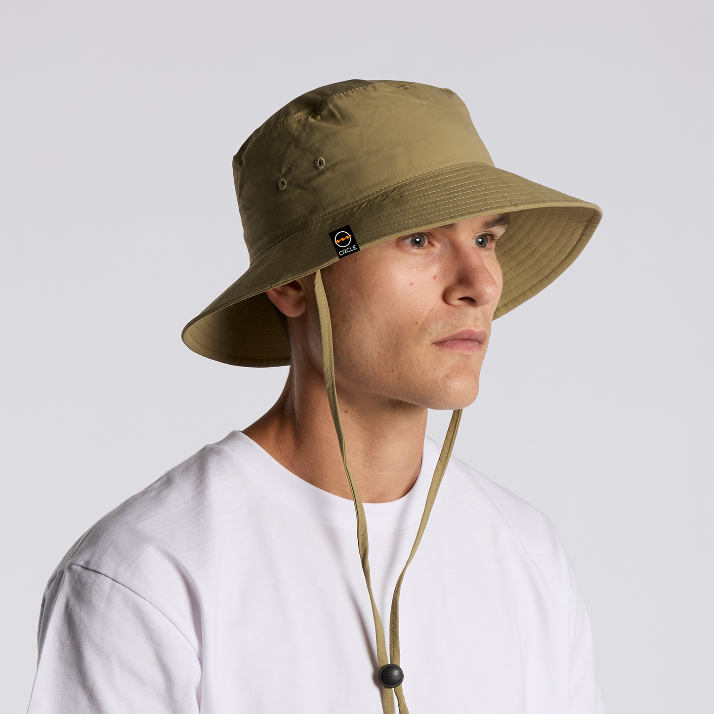 Nylon Wide Brim Bucket Hat