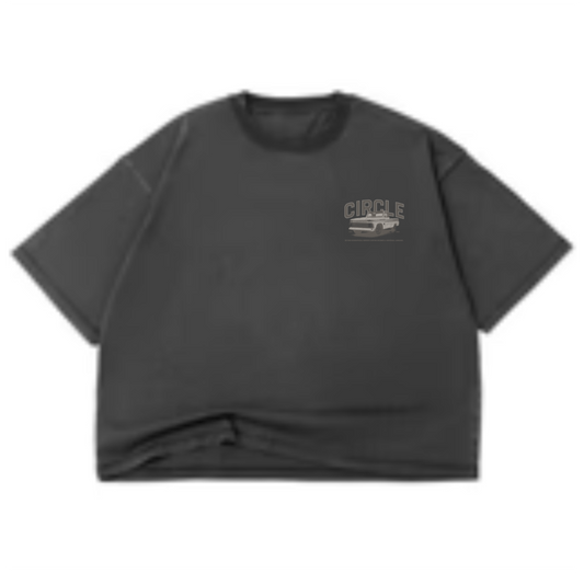 Cropped wash T-shirt