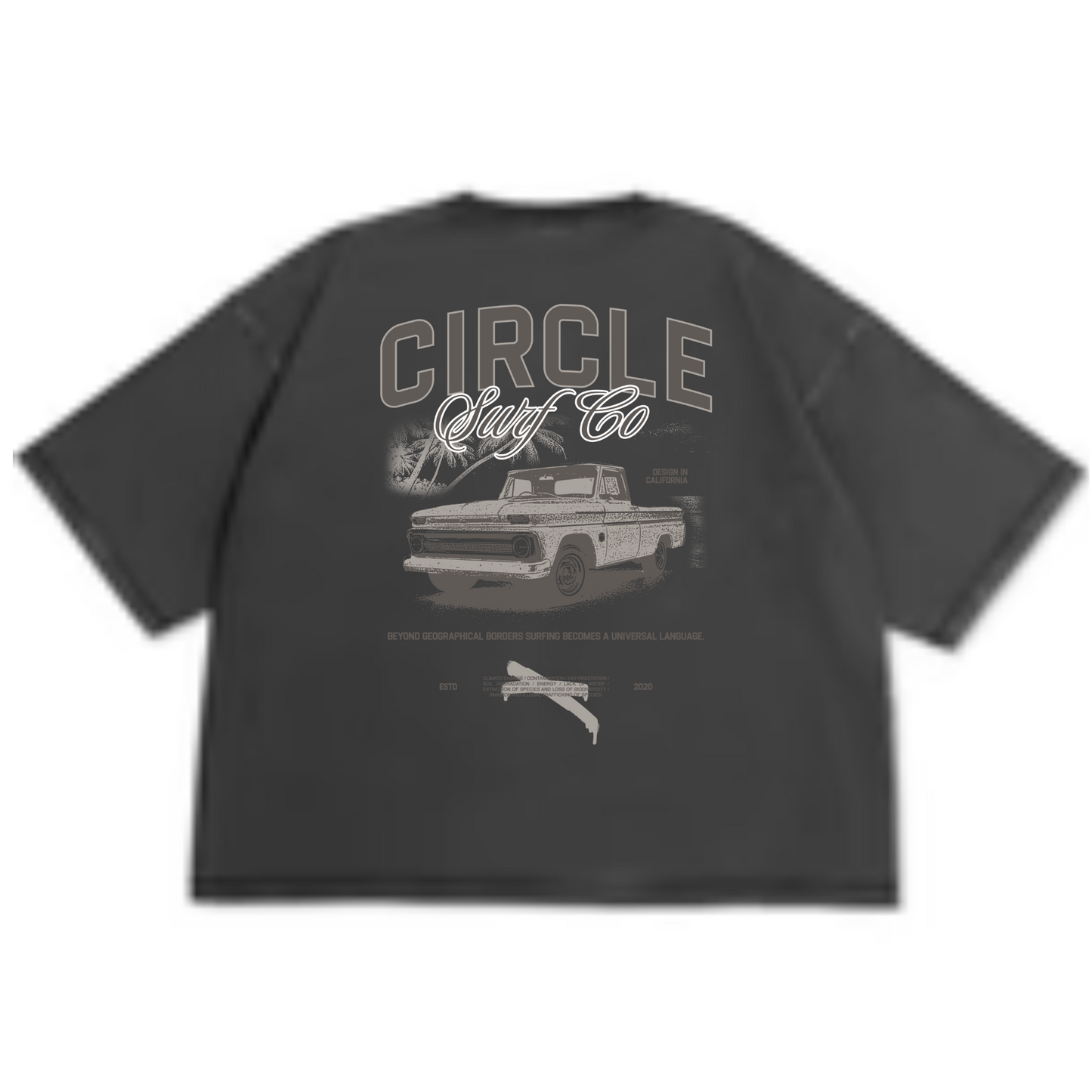 Cropped wash T-shirt