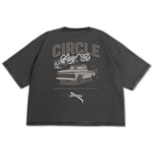 Cropped wash T-shirt